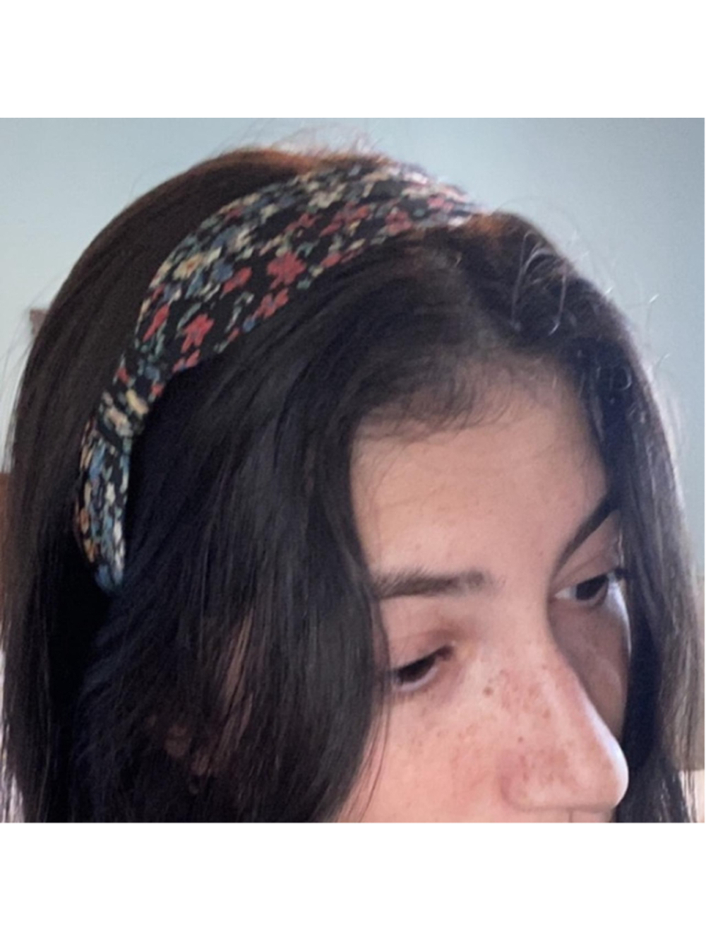 Black headband with floral pattern 🖤🌸